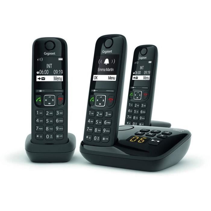 GIGASET Landline Phone AS690 A Trio Black
