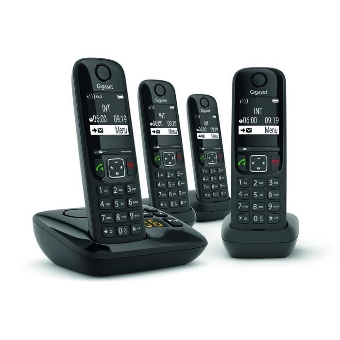GIGASET Landline Phone AS690 A Quattro Black