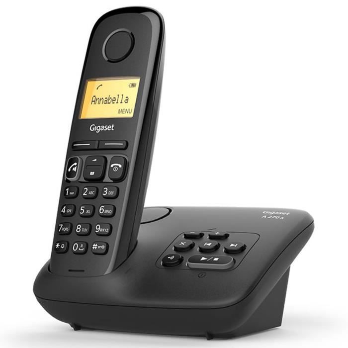 Gigaset A270 A Solo with answering machine Black