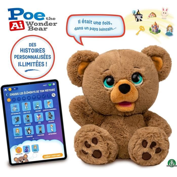 Interactive plush toy - GIOCHI PREZIOSI - Poe storyteller bear - from 4 years old - LAY00