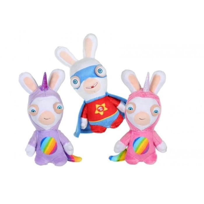 RABBITS CRETINS Super Hero Plush Red Sound - 18 cm