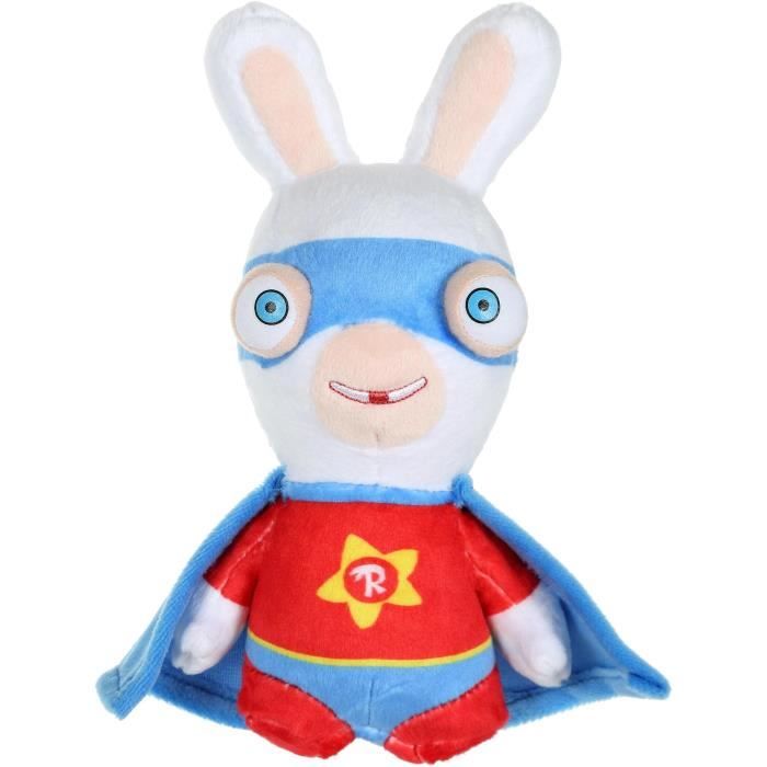 RABBITS CRETINS Super Hero Plush Red Sound - 18 cm
