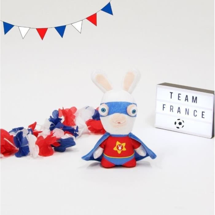 RABBITS CRETINS Super Hero Plush Red Sound - 18 cm