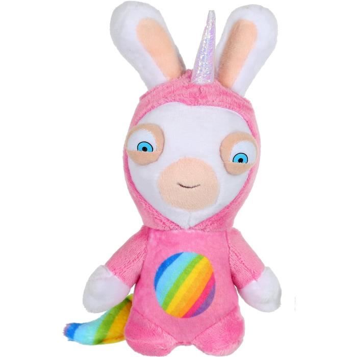RABBITS CRETINS Unicorn Plush Lapicorn Rose Sound - 18 cm