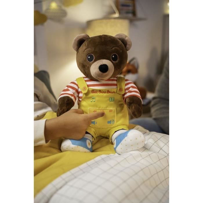 Talking Musical Plush Toy - Gipsy Toys - Little Brown Bear - Story Teller - 28 cm  Brown Yellow Red