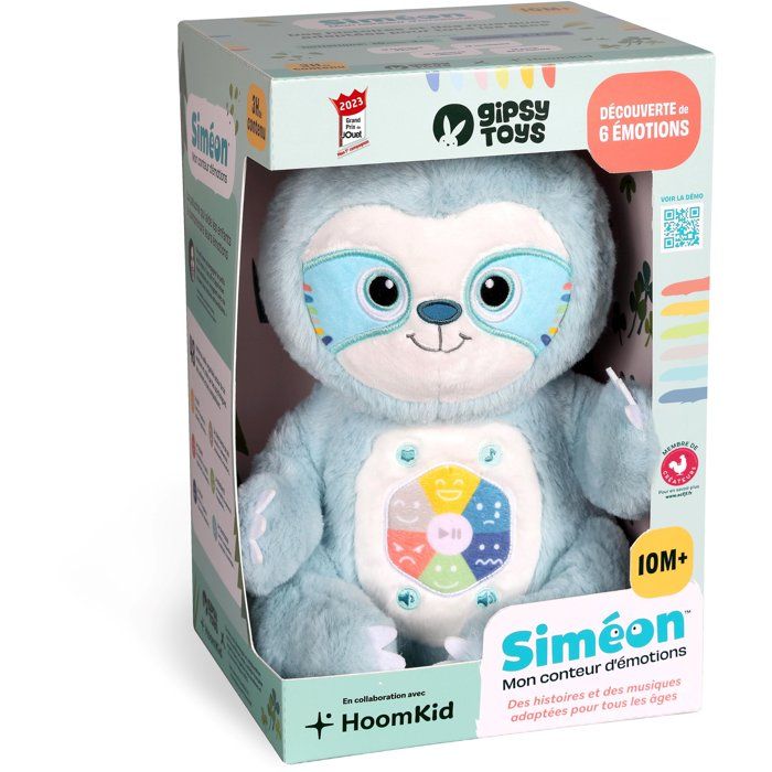 Talking Plush - Gipsy Toys - Siméon, the storyteller of emotions - 28cm - Water Green