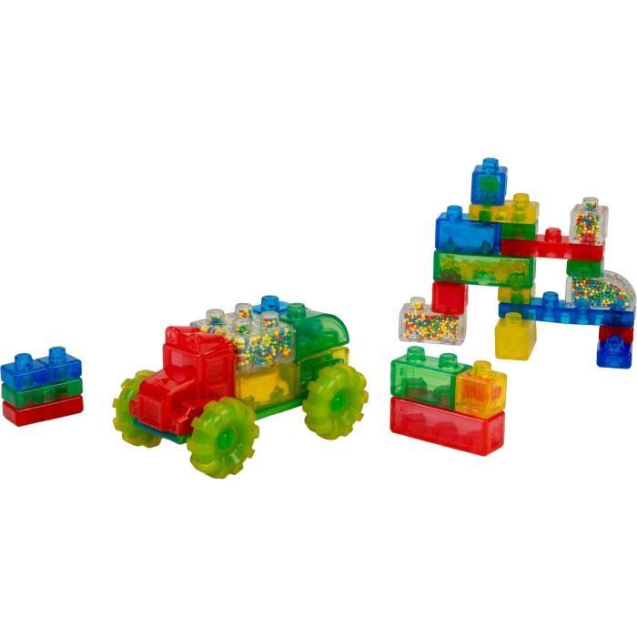 Building Blocks - GOLIATH - Jelly Blox Vroom Truck Kit - Soft Blocks with Cars! Ages 2 and up