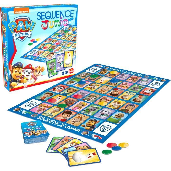 Board game - GOLIATH - Junior Paw Patrol Sequence - Family game for 3 year olds