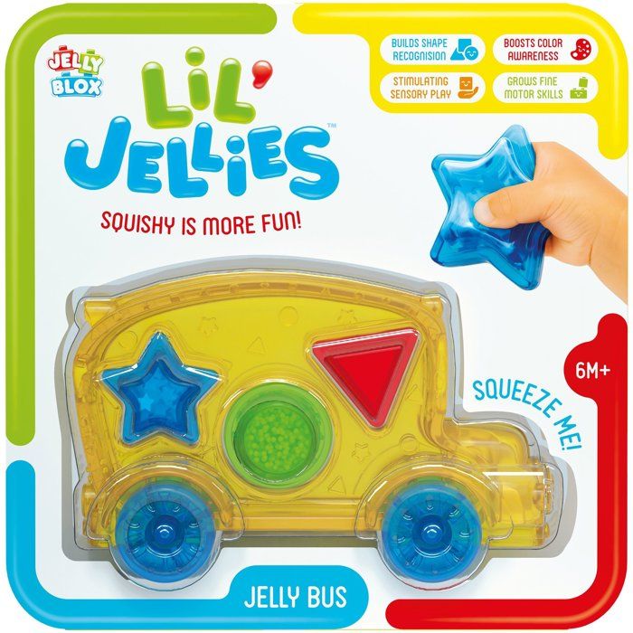 Lil' Jellies Jelly Bus - Sensory Blocks - GOLIATH - Soft Toy Vehicle - Ages 6 months and up