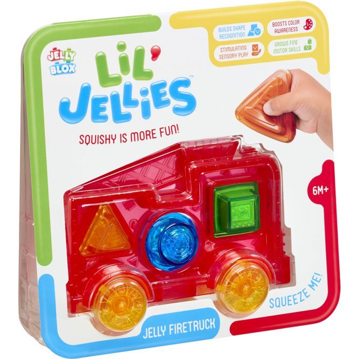Lil' Jellies Jelly Fire Truck - sensory blocks - GOLIATH - soft truck - ages 6 months and up