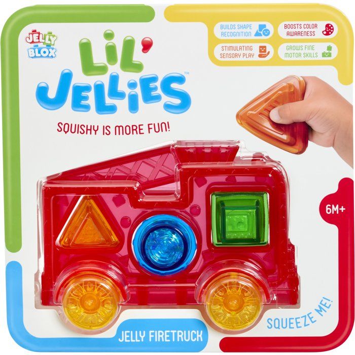 Lil' Jellies Jelly Fire Truck - sensory blocks - GOLIATH - soft truck - ages 6 months and up