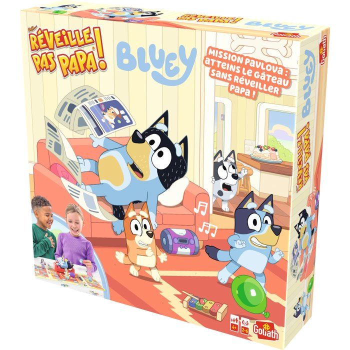 Don't Wake Up Dad, Bluey - Board Game - GOLIATH - Suspense and Chance