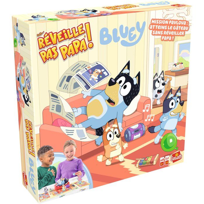 Don't Wake Up Dad, Bluey - Board Game - GOLIATH - Suspense and Chance