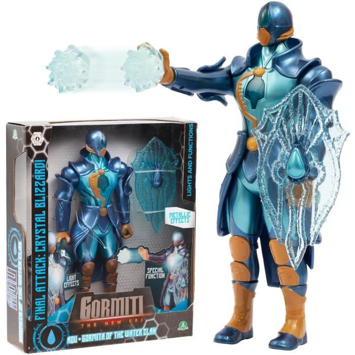 Action figure - GORMITI - Gormiti with light attack Water - Aqu - 27 cm - from 4 years old - GRV071