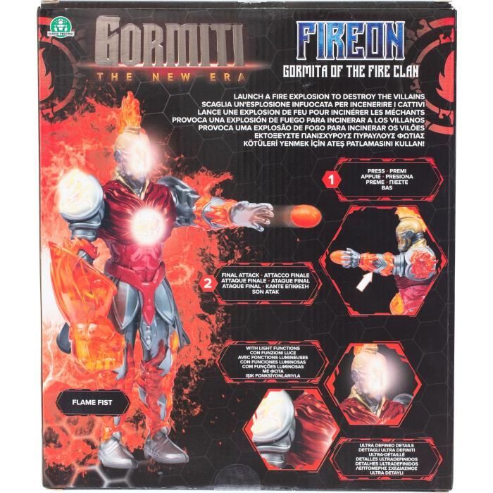 Action figure - GORMITI - Gormiti with light attack Fire - Fireon - 27 cm - from 4 years old - GRV073