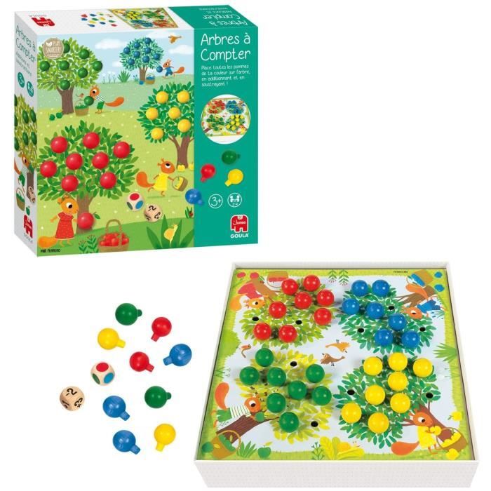 Educational game - GOULA - Counting trees - Wooden apples and dice