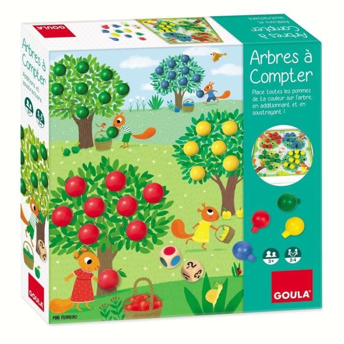 Educational game - GOULA - Counting trees - Wooden apples and dice