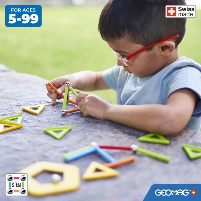 GEOMAG CLASSIC, SUPERCOLOR PANELS 35 pcs, magnetic construction, educational games, Toy for children aged 5, GMS01
