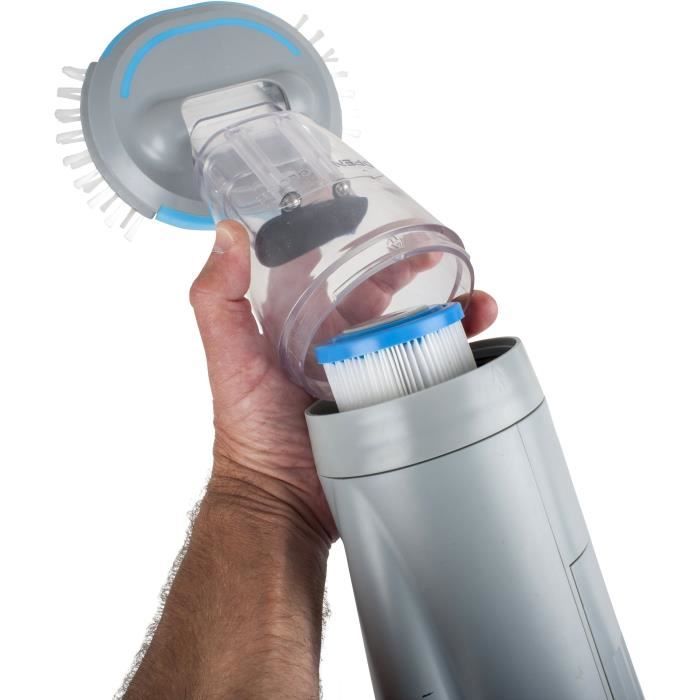 GRE - Battery bottom cleaner for spas and above -ground pools - equipped with a cartridge filter