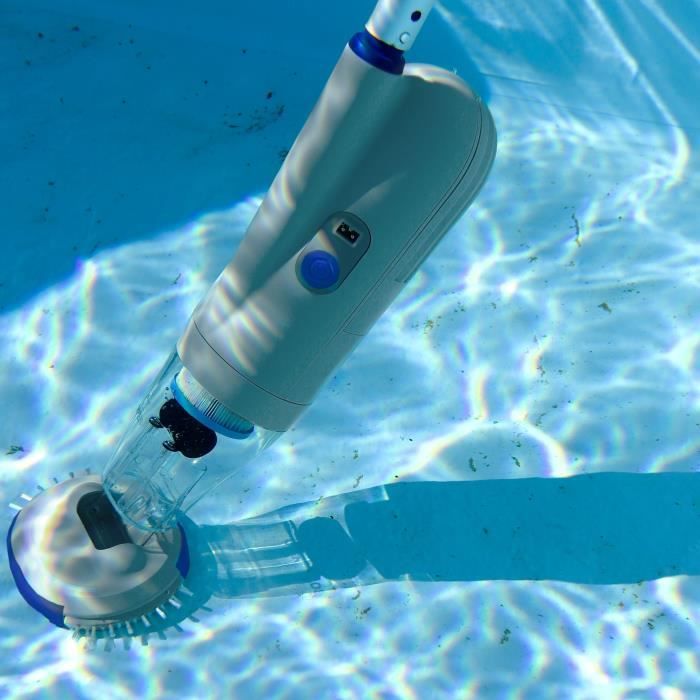 GRE - Battery bottom cleaner for spas and above -ground pools - equipped with a cartridge filter