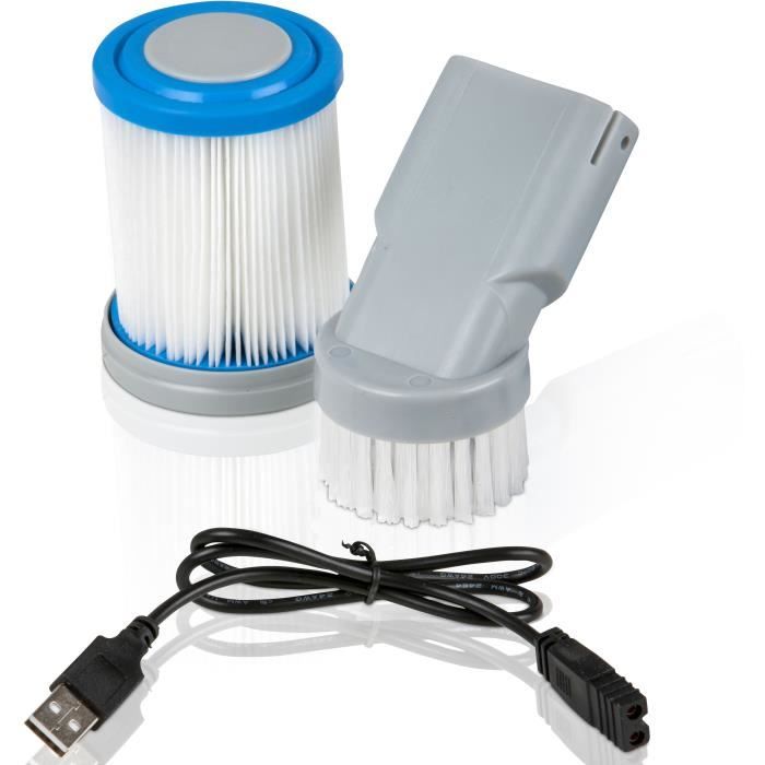 GRE - Battery bottom cleaner for spas and above -ground pools - equipped with a cartridge filter