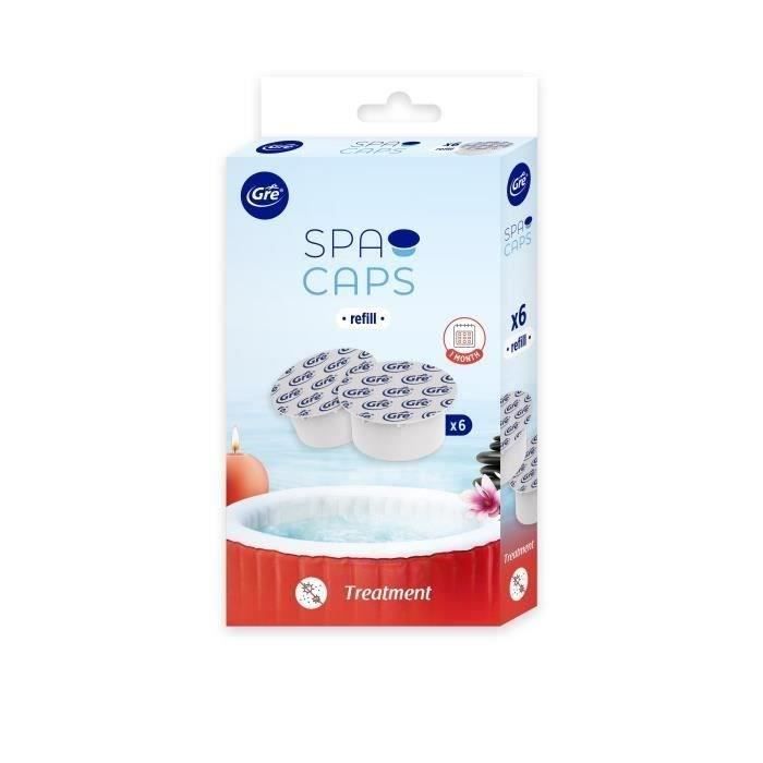 GRE SPA CAPS refills for inflatable spa disinfection - Chlorine-free - 6 capsules