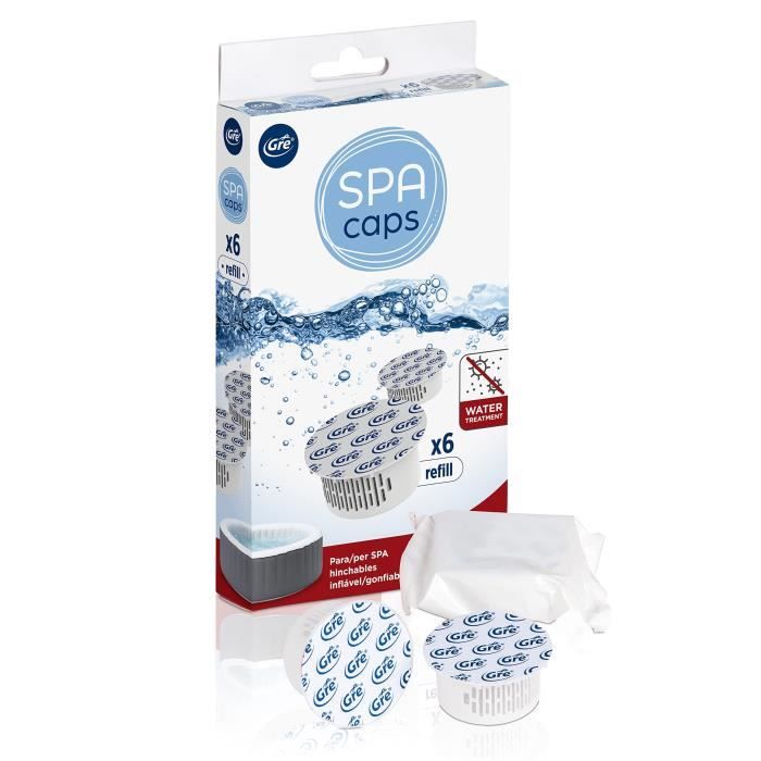 GRE SPA CAPS refills for inflatable spa disinfection - Chlorine-free - 6 capsules