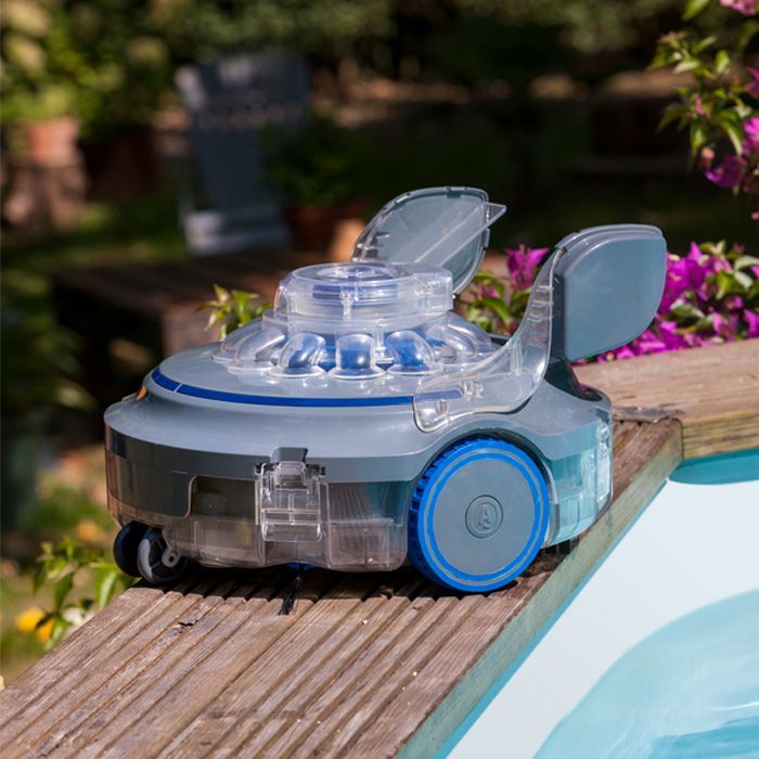 GRE - Rechargeable and cordless battery robot for above-ground and in-ground pools up to 12 x 5 m