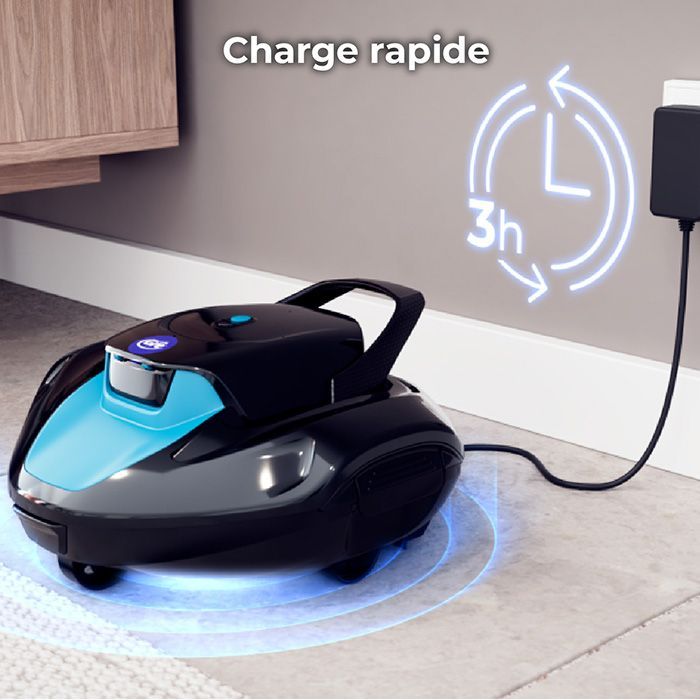 Robot de piscine - GRE - Moovo TM 90 - a batterie - Piscines hors-sol - Jusqu'a 9 m de longueur/80 m² - Autonomie 90 min - 2 L