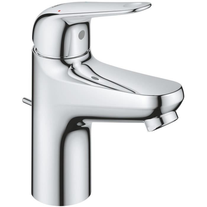 Single-lever basin mixer - GROHE Swift - 24316001 - Chrome - Size S - Water saving