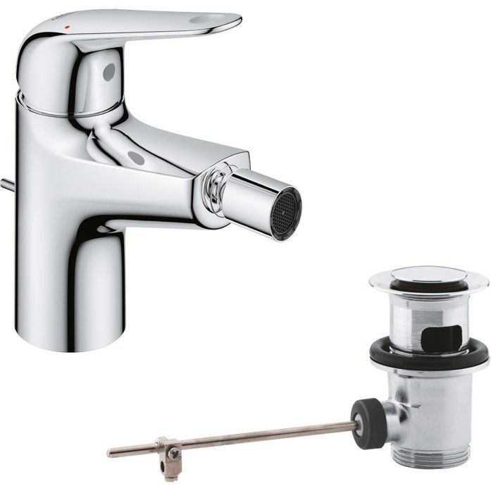 Single-lever bidet mixer - GROHE Swift - 24332001 - Chrome - With ball joint - Water saving