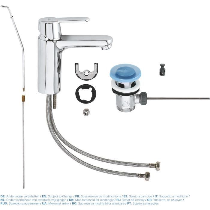 GROHE Bathroom Faucet Get sink, emptying tickle, inclination, Foam water saving water, size M, 23454000