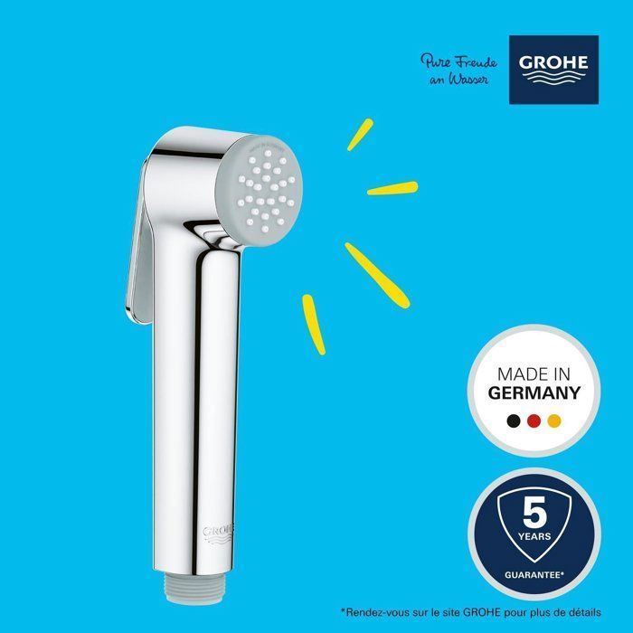 Shower head - GROHE Vitalio - 26351000 - 1 jet - Chrome - Hand shower with trigger - Anti-scald technology - Water saving
