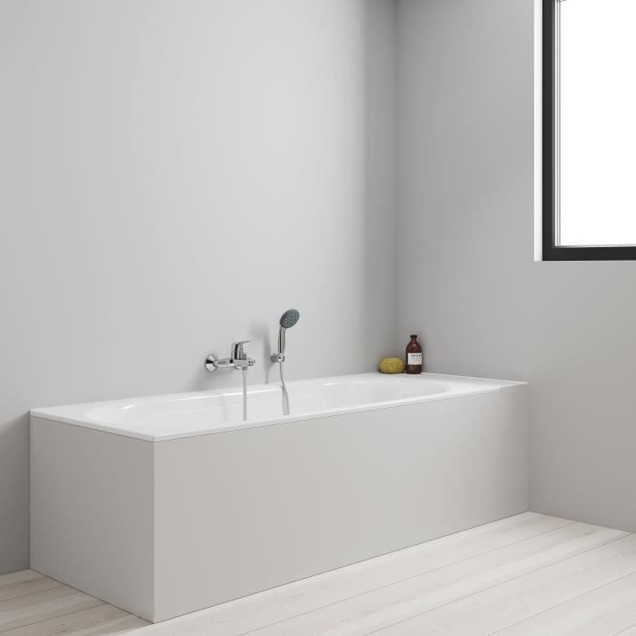 Grohe Bath/Shower Start Flow, wall mounting, threaded fitting for 1/2 flexible, metal rosettes included, chrome 23772000