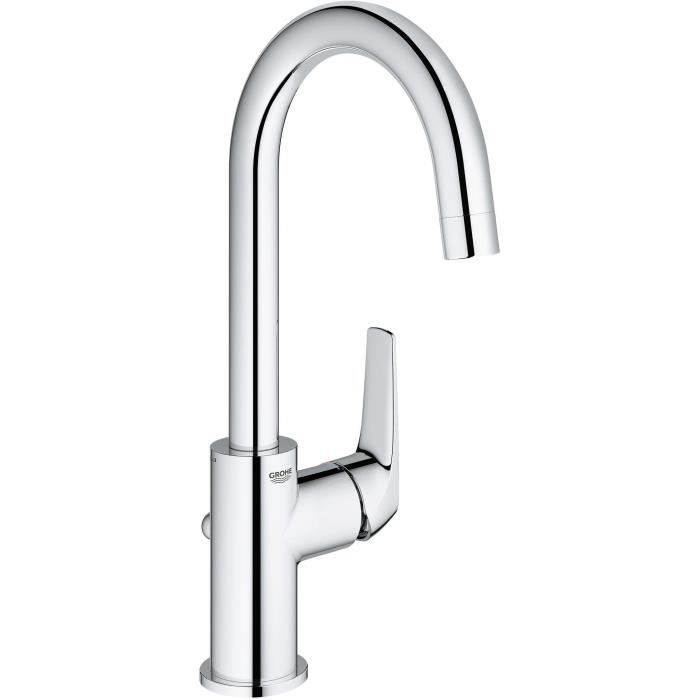 Bathroom faucet - GROHE Start Flow - Single lever mixer - Size L - Chrome - Water saving - 23811000