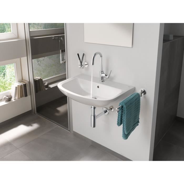 Bathroom faucet - GROHE Start Flow - Single lever mixer - Size L - Chrome - Water saving - 23811000