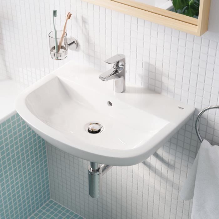 Bathroom faucet - GROHE Start Flow - Single lever mixer - Size S - Chrome - Water saving - 23809000