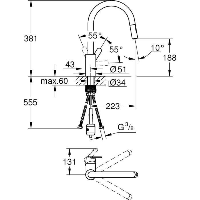 GROHE - Single lever sink mixer