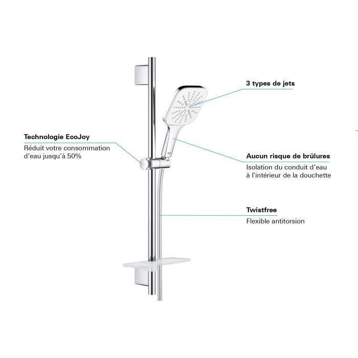 Shower set 3 jets with bar - Grohe
