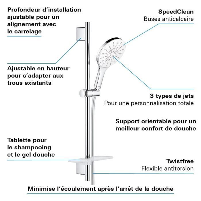 Shower set 3 jets with bar - Grohe