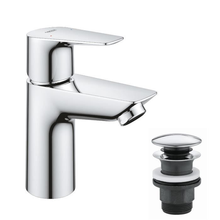Bathroom faucet - GROHE Start Edge - 23898001 - Size S - Without waste pull - Chrome