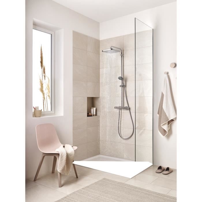 Grohe Tete Shower Vitalio Comfort 250 Cube, 1 Jet, 1/2 threaded fittings, 250mm square shape, pivotable head shower, 26695000