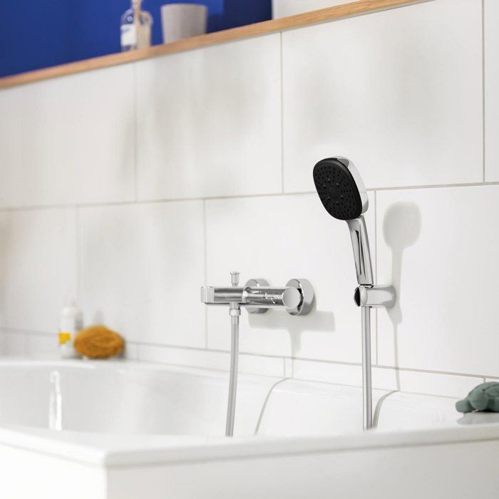 Grohe thermostatic valve Bath Shower Precision Get, Wall mounting, temperature indicator, integrated filters, chrome, 34774000