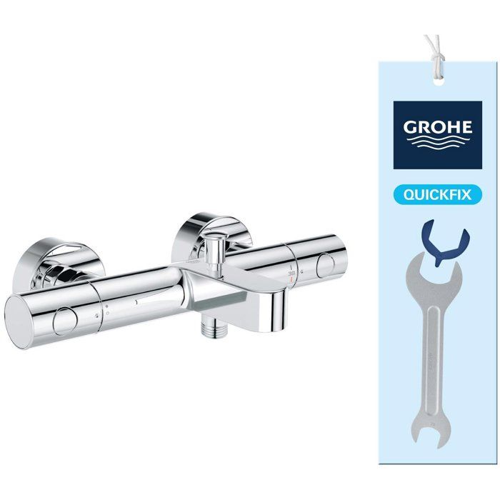 Grohe thermostatic valve Bath Shower Precision Get, Wall mounting, temperature indicator, integrated filters, chrome, 34774000