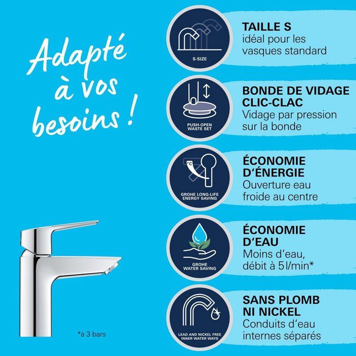 GROHE - Single-lever washbasin mixer - Size S