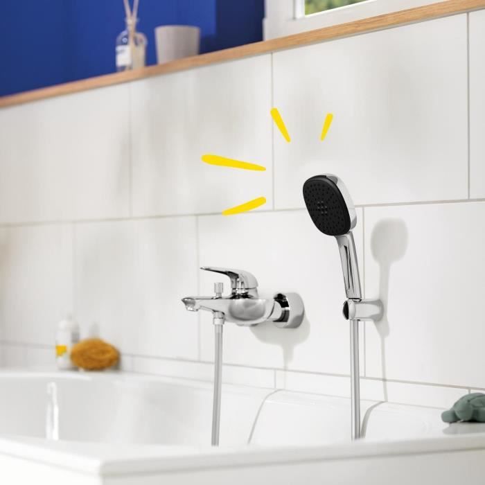 Shower set with 2-jet shower head, holder and hose - GROHE Vitalio Comfort 110 26399001 - Easy selection - Water saving