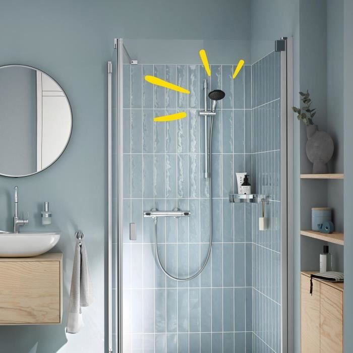 Shower head - GROHE Vitalio Start 110 27940001 - 1 Rain jet - Water saving - Anti-limescale process - Chrome