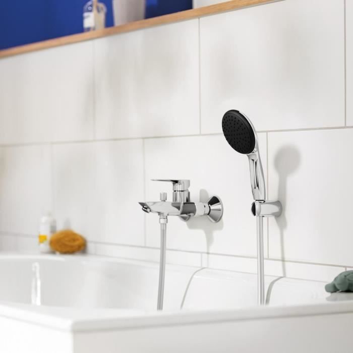 Grohe Mixer Monocomande Bath / Shower, Start Edge, Faucet with Mousseur, 24198001