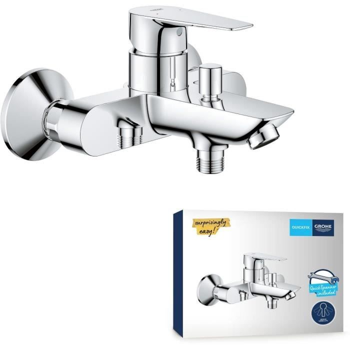 Grohe Mixer Monocomande Bath / Shower, Start Edge, Faucet with Mousseur, 24198001