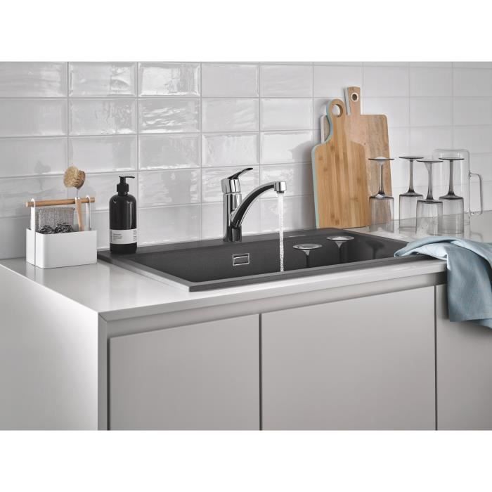 Grohe Quickfix Start Step Kitchen Faucet Start, 140 ° rotation, Kitchen Tap, Chrome, 30530002